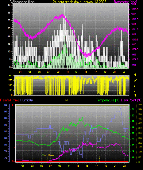 24 Hour Graph for Day 13